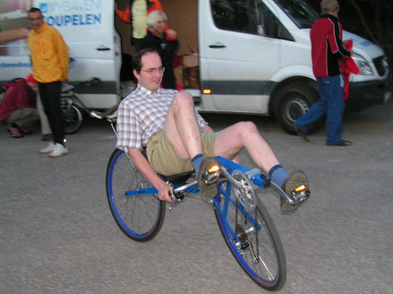 Knicklenker werden immer gern probiertPeople like testing pivot steered recumbent bikes