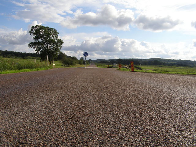 Südlich Hässleholm, eine weite Straße.