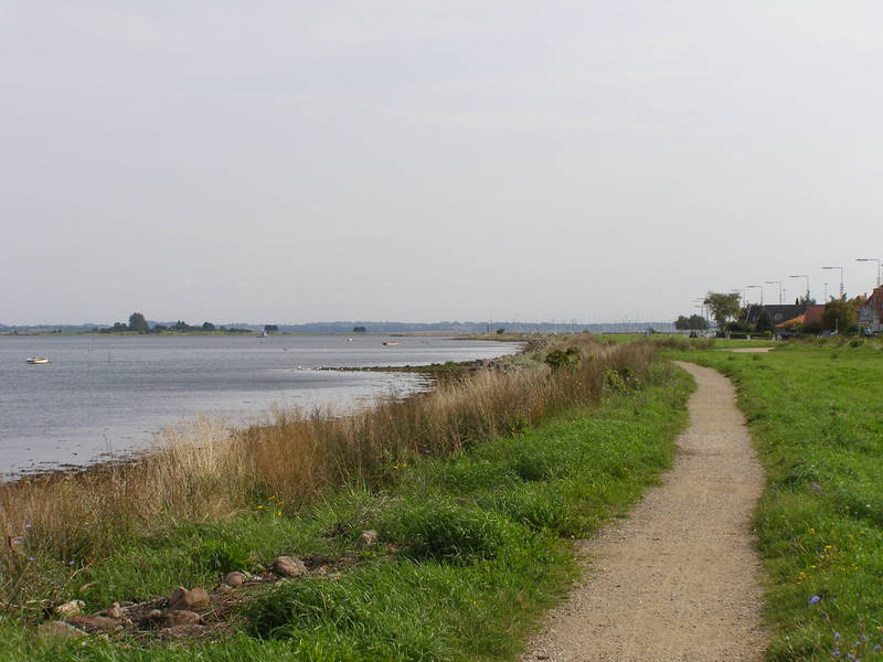 Der Fjordstien verläuft oft nahe am Wasser der Ostsee.
