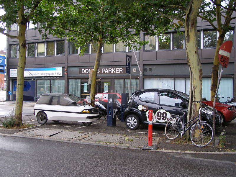 E-Auto-Tankstelle.
