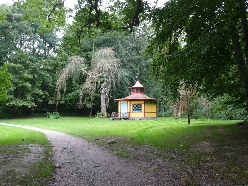 Japanischer Pavillion im Liselund Park
