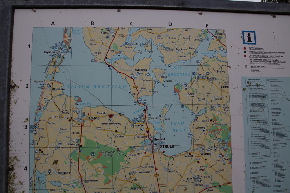 Von Lemvig fahren wir heute über den Oddesund in Richtung Hvidbjerg und Hurup weiter gen Norden.
