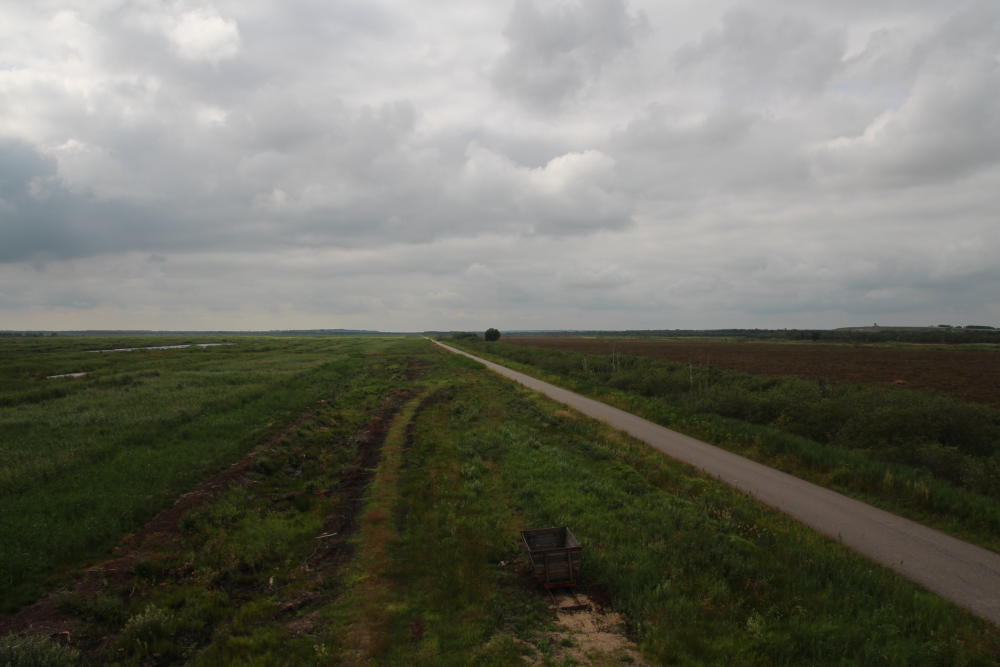 Schnurgerade führt die Straße auch noch weiter gen Süden.
