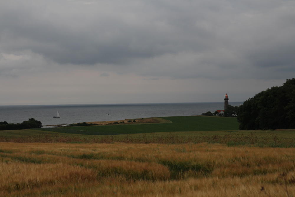 Blick auf die Ostsee, heute wieder mit ein paar Wolken.
