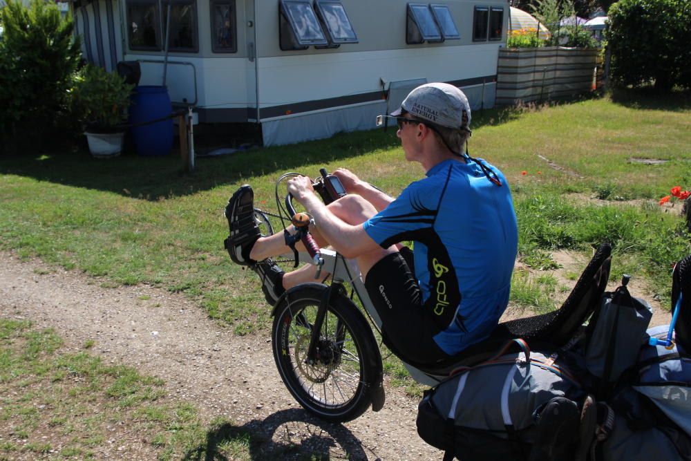 Martin kann auch aufrecht Tandem fahren...
